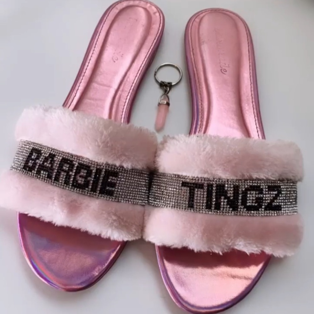 Pink Fur Slides